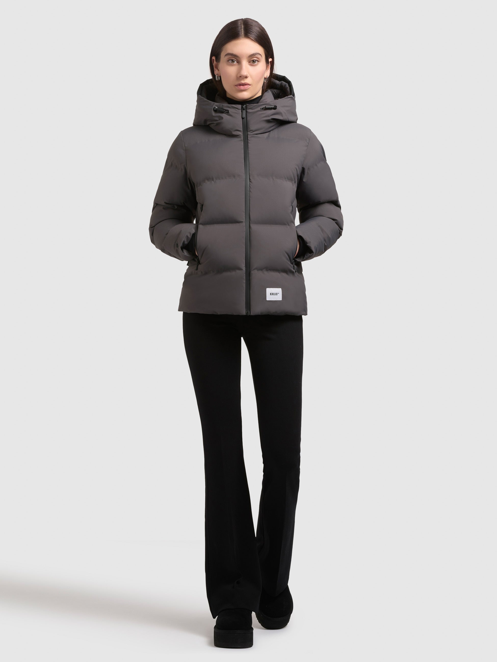 khujo-jacke-liev2-graphite-grey-damen-winter-steppjacke-h-ftlang-mit-kapuze image 2