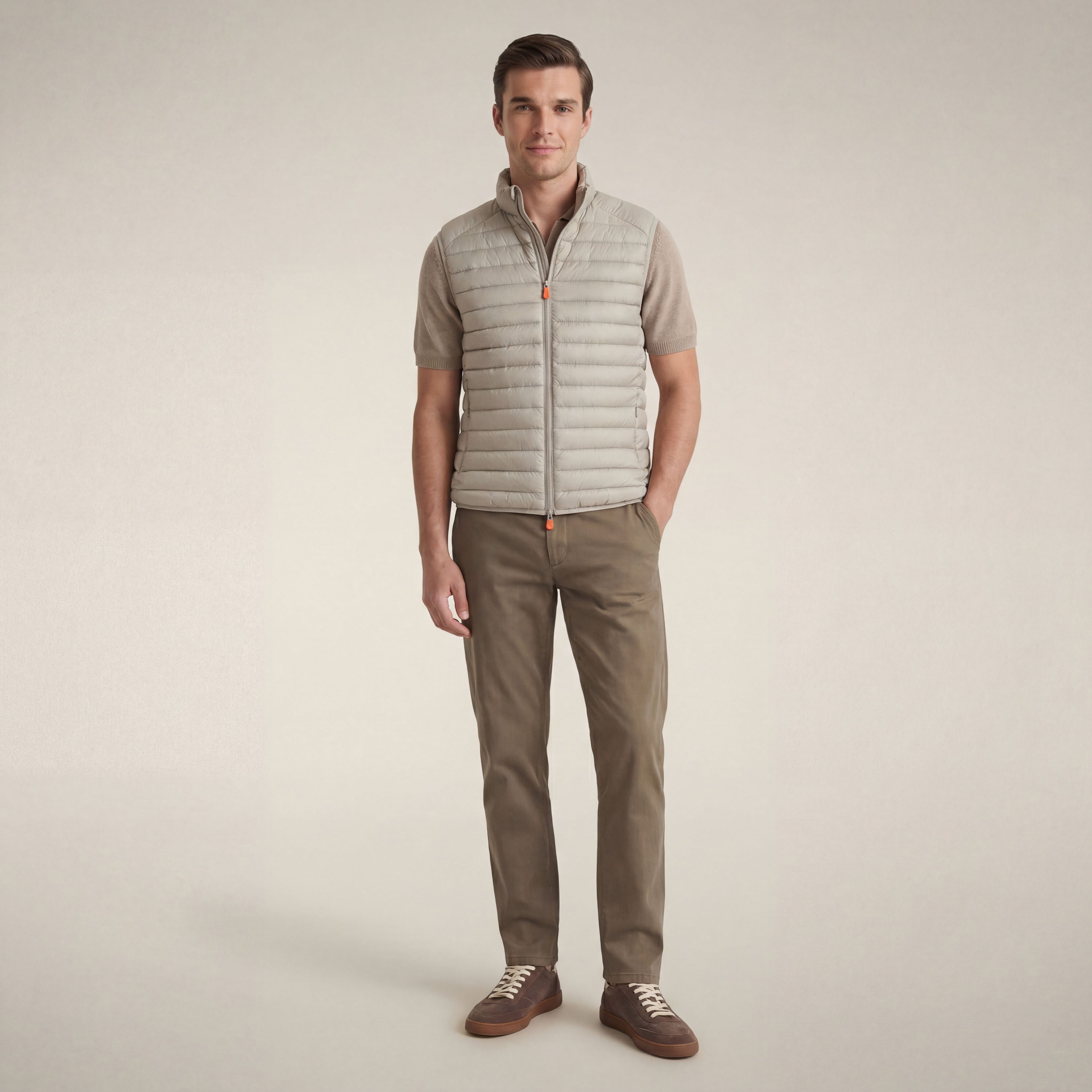 save-the-duck-adam-herren-steppweste-beige-hell image 1
