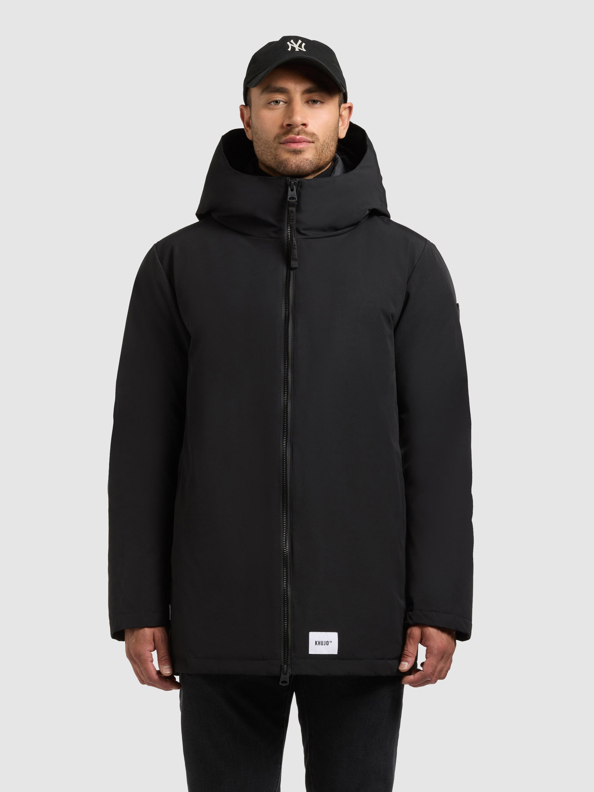 khujo-jacke-nedd-black-wattierte-winterjacke-parka-mit-kapuze image 4