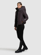 khujo-jacke-audrey-matt-moody-plum-damen-loose-fit image 2
