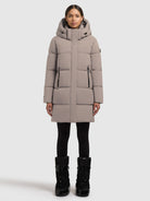 khujo-mantel-haya2-matt-greige-loose-fit image 4