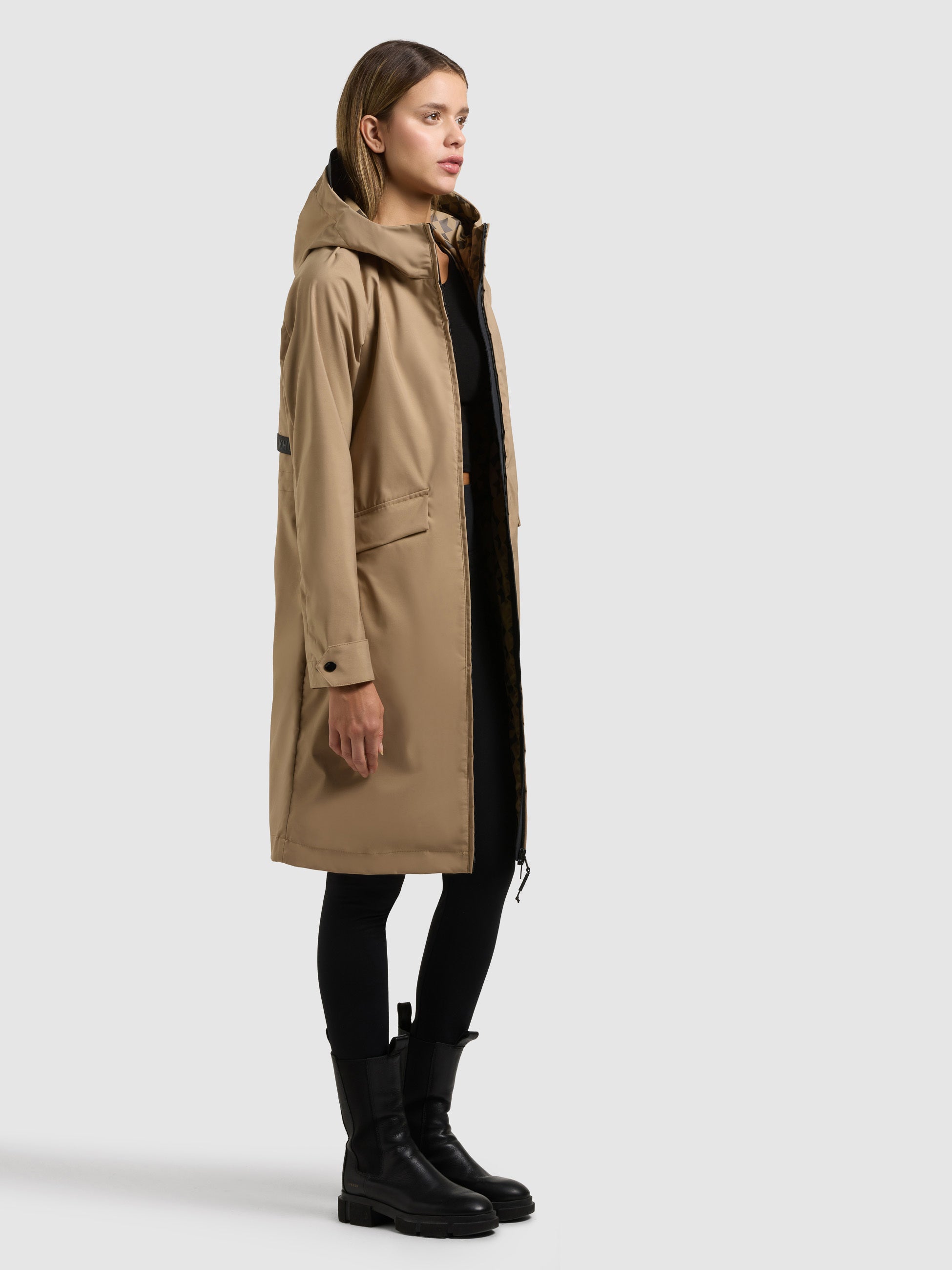 khujo-jacke-femke2-wasserdichter-parka-in-dark-beige-im-slim-fit image 6