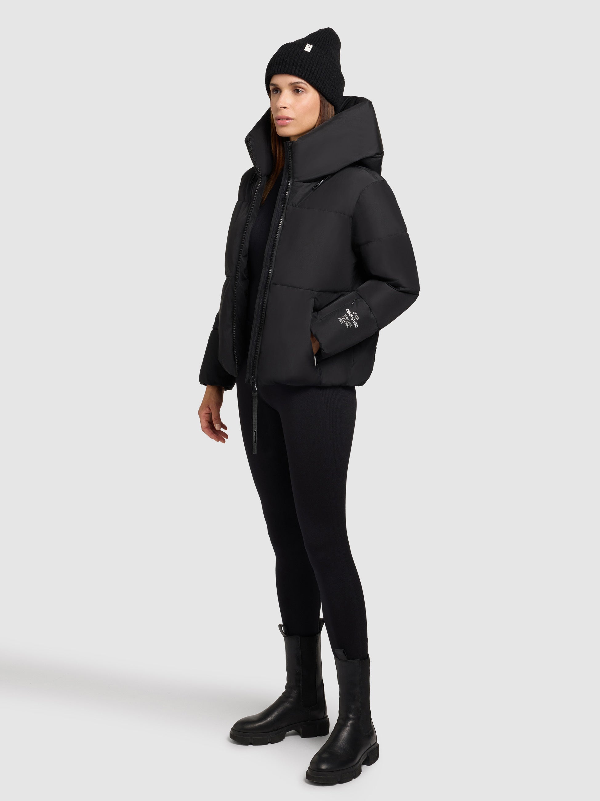 khujo-jacke-audrey-matt-black-damen-steppjacke image 1