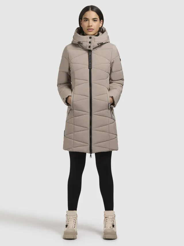 khujo-coat-fitt3-gray-beige-damen-steppmantel-regular-fit image 1
