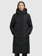 khujo-coat-torino4-black-knielanger-damen-steppmantel-schwarz image 4