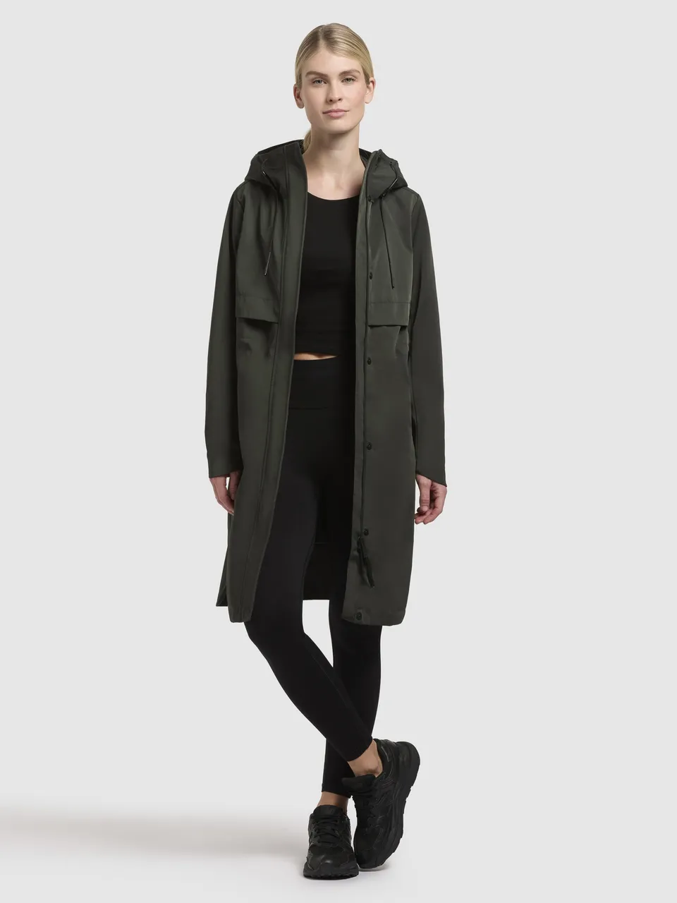 khujo-mantel-manao-dunkelgr-n-regular-fit-sommerparka image 1