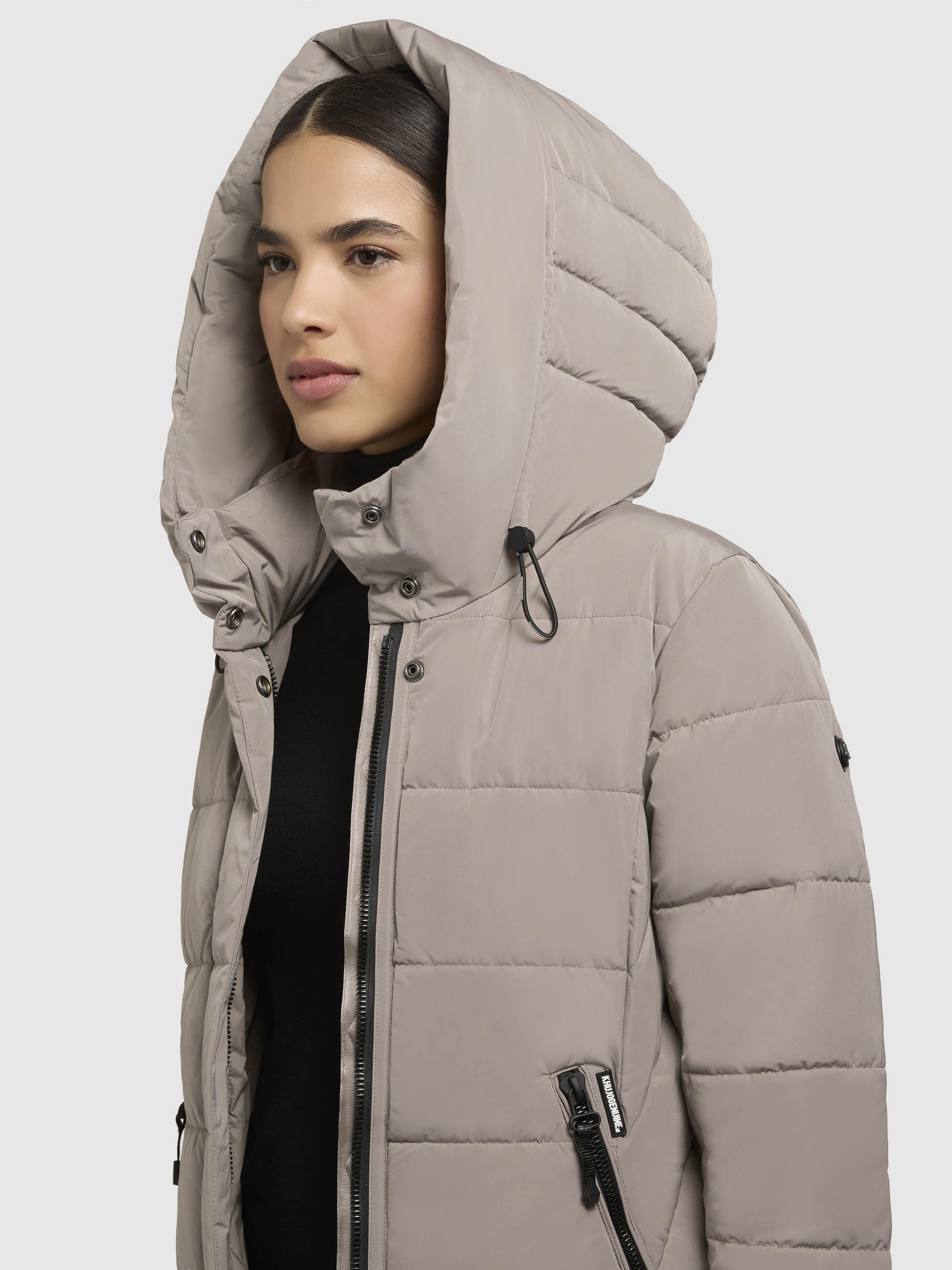 khujo-mantel-sensy-graubeige-wadenlanger-winter-steppmantel-regular-fit image 7