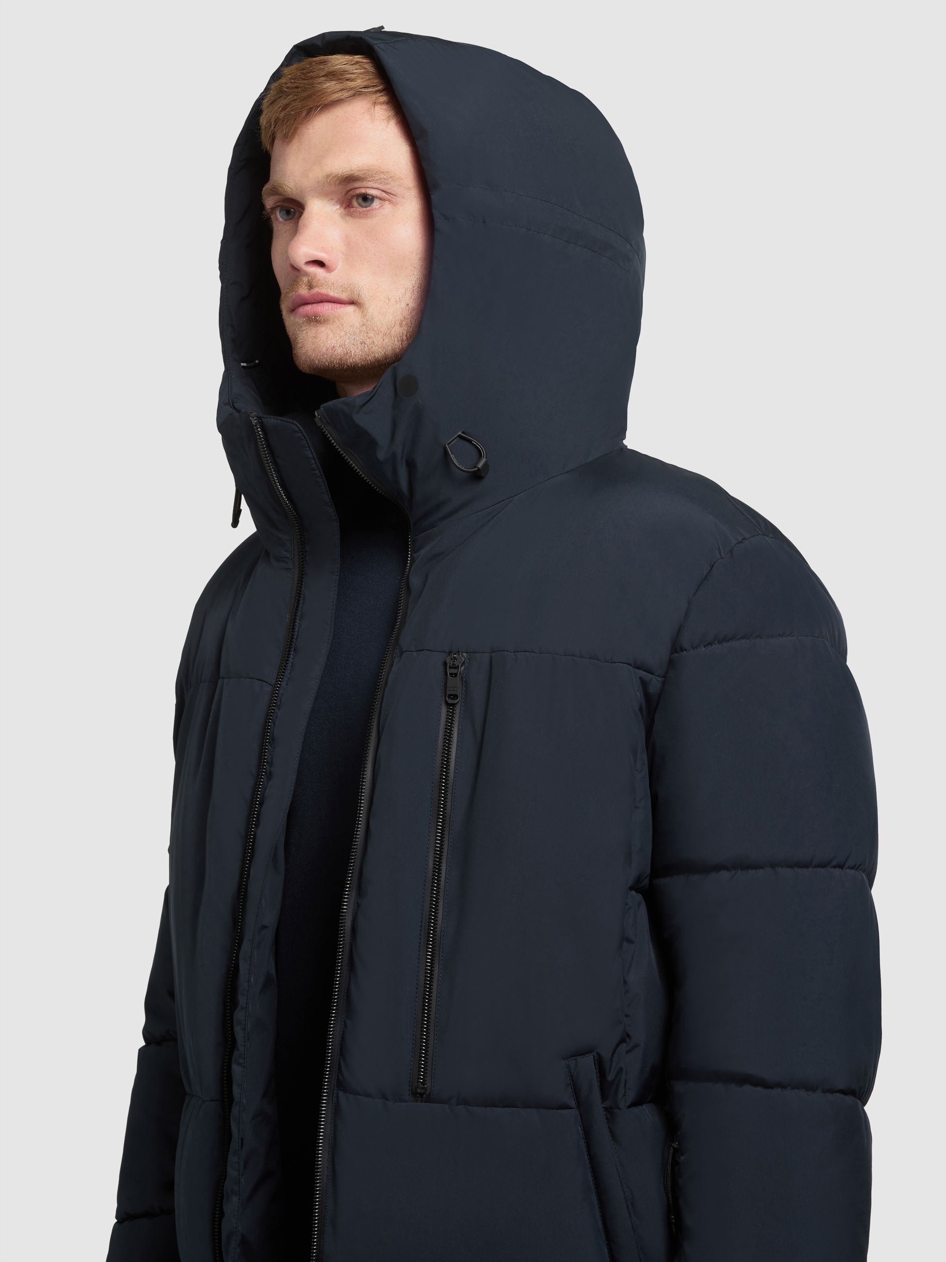 khujo-siram2-steppmantel-port-blue-knielanger-mantel-mit-kapuze-im-loose-fit image 7