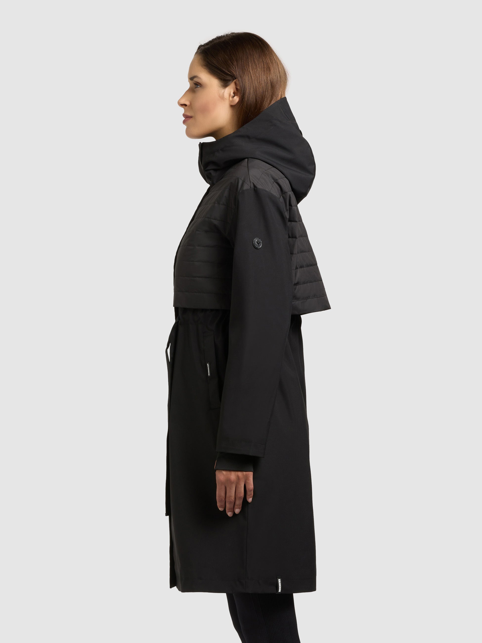khujo-elsa-damen-kurzmantel-black-leichter-regenmantel-mit-kapuze image 5