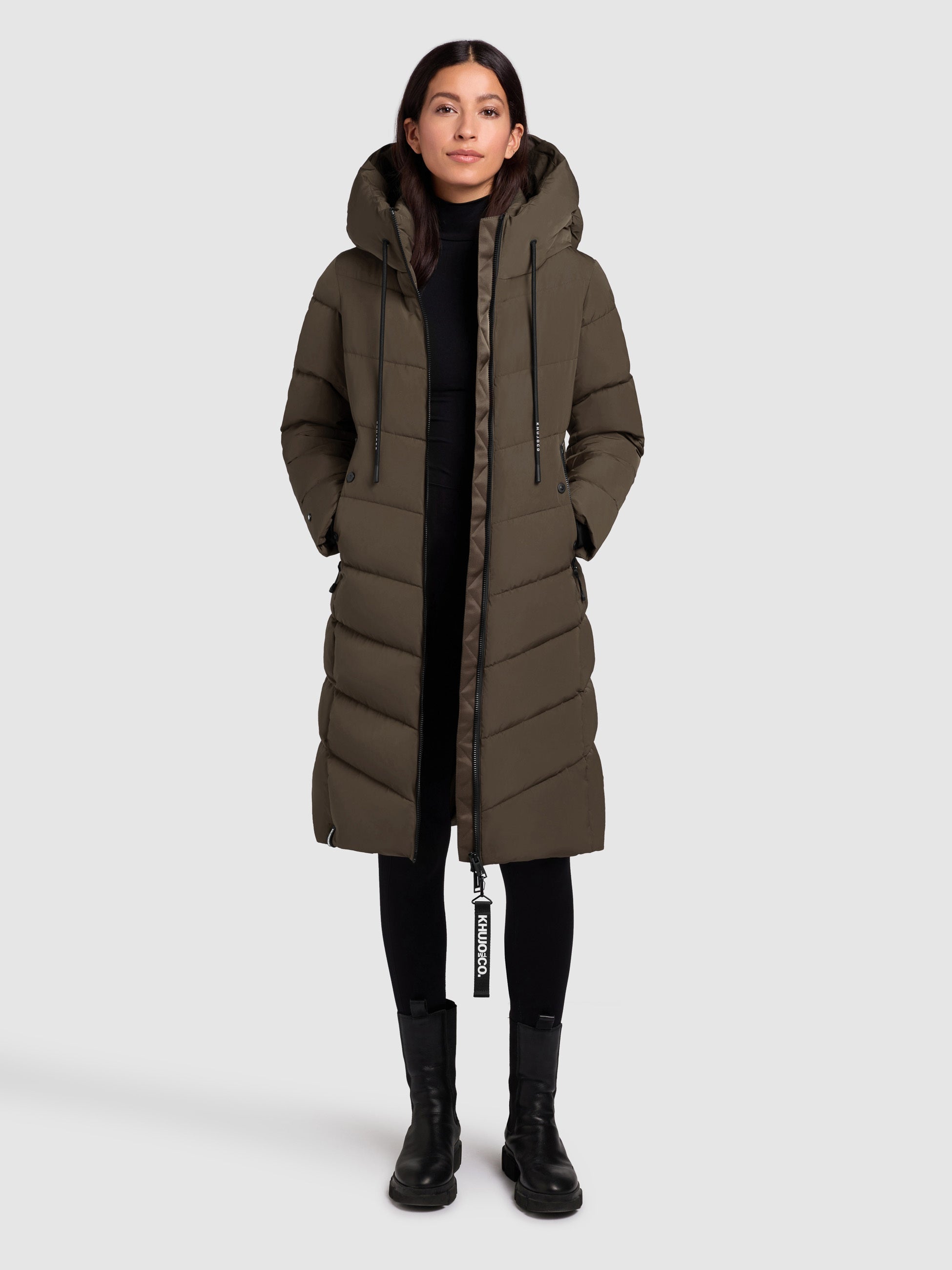 khujo-mantel-mikia2-dark-green-damen-steppmantel-knielang-regular-fit-2 image 2
