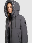 khujo-coat-nalu-steel-grey-knielanger-damen-steppmantel image 7