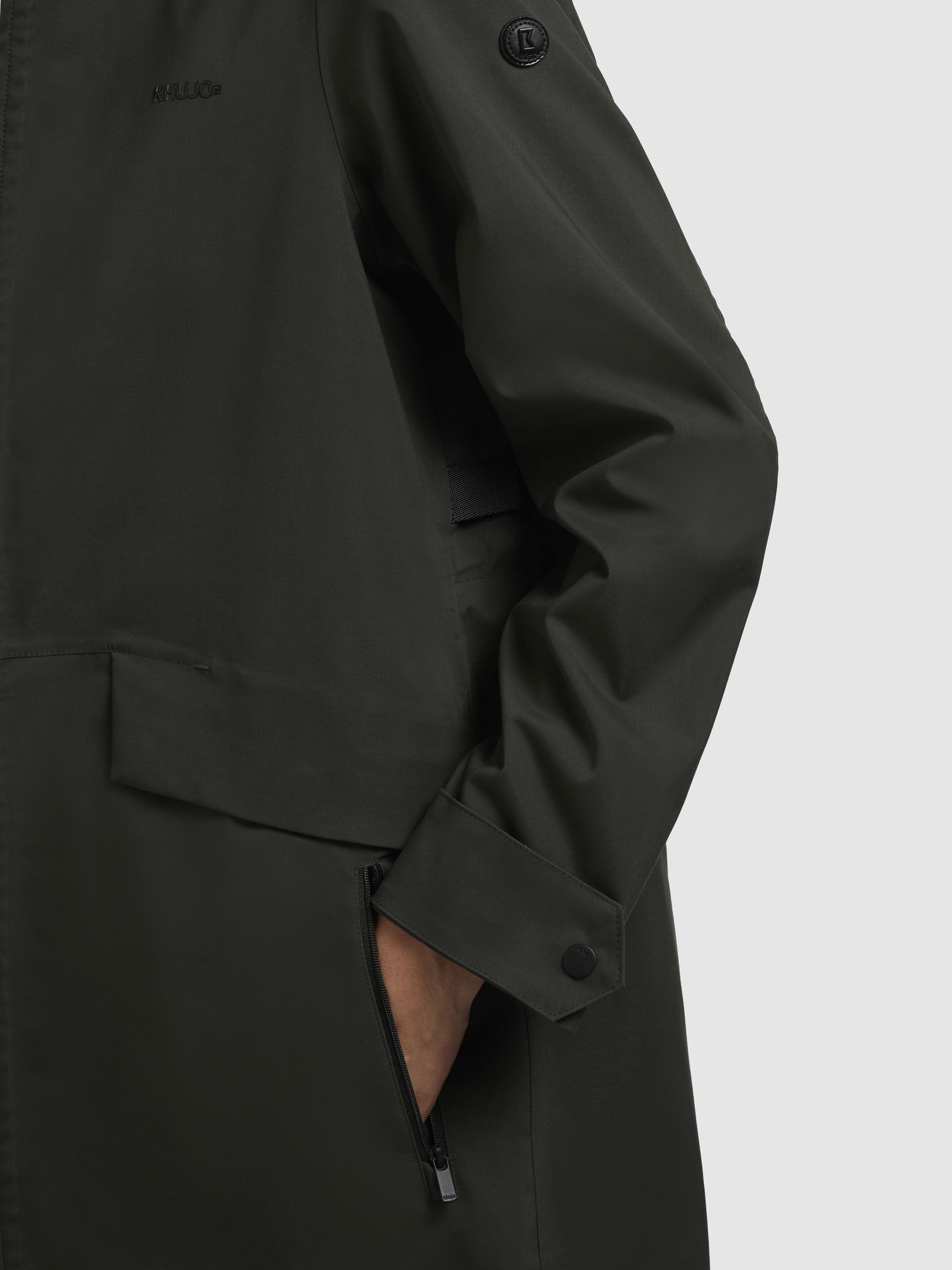 khujo-mantel-femke-damen-regenmantel-dunkelgr-n-slim-fit image 8