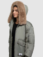 khujo-jacke-cela-sage-green-bomberjacke-damen-loose-fit image 7