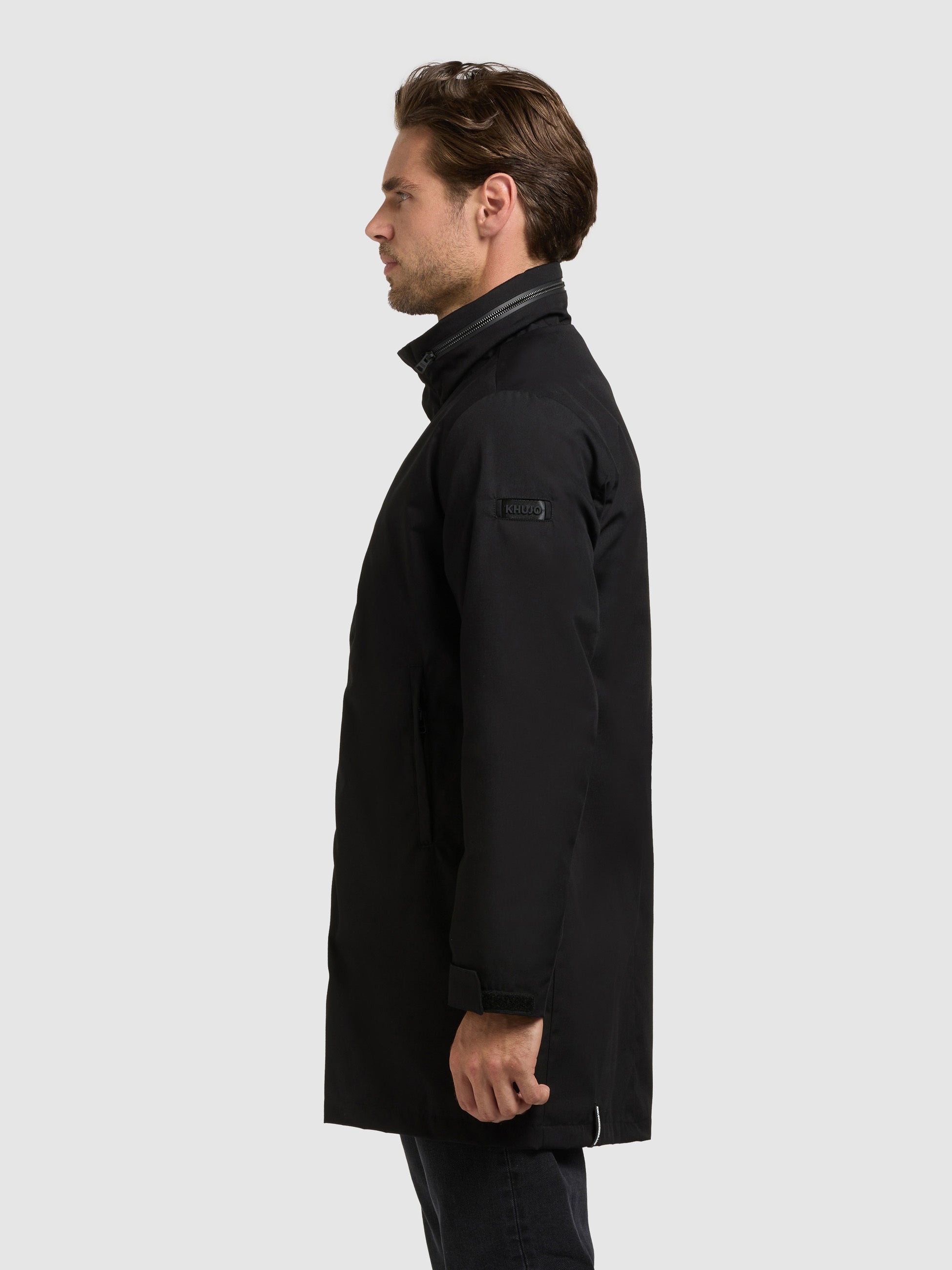 khujo-ystak-mantel-black-damen-leichter-kurzmantel-regular-fit image 6
