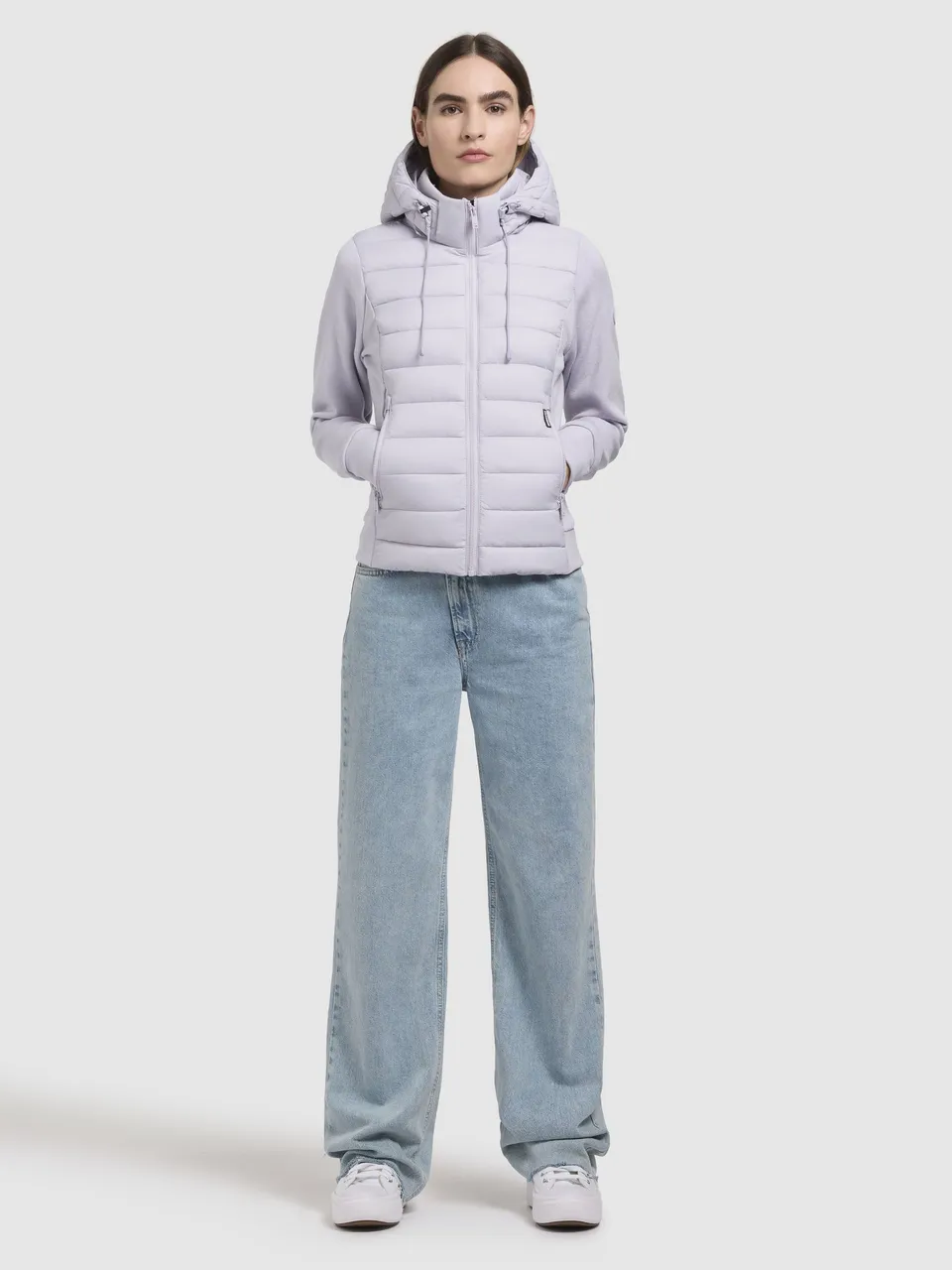 khujo-athi-damen-steppjacke-blasslila-materialmix-baumwollmix image 1