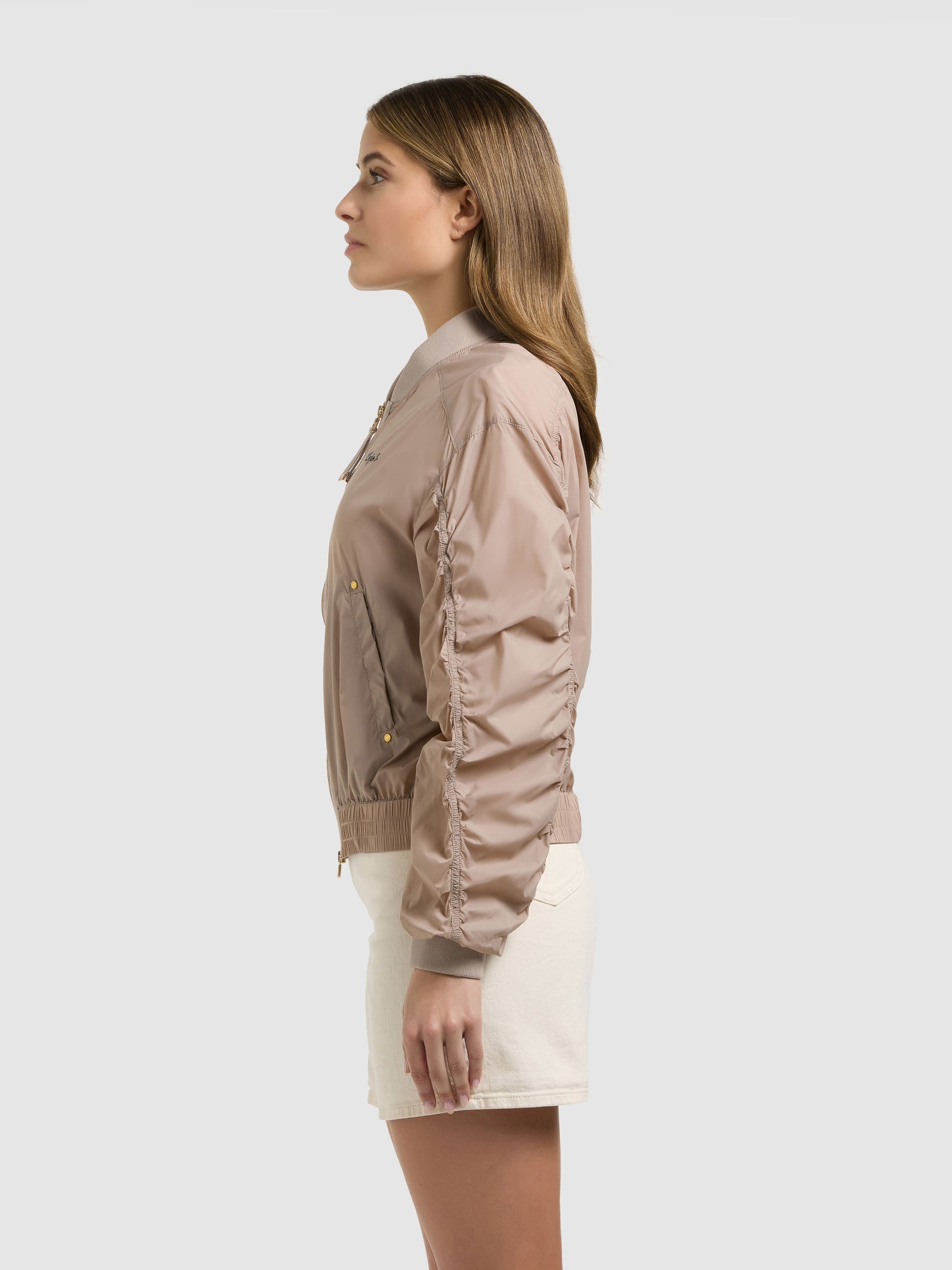 khujo-jacke-tuvay-latte-beige-bomberjacke-fliegerseide image 5