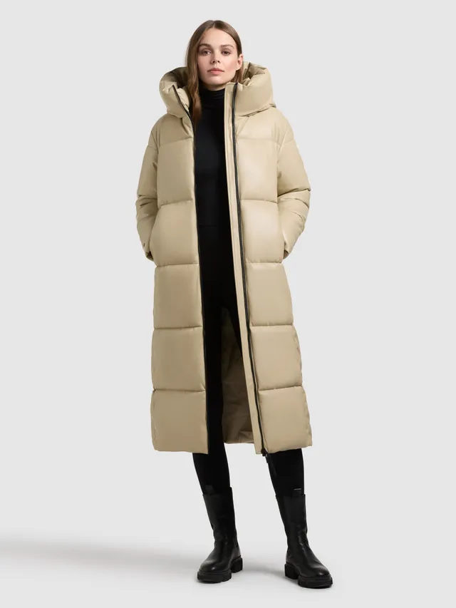 khujo-coat-destiny-beige-damen-wintermantel-wadenlang-mit-kapuze image 1