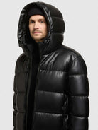 khujo-mantel-emmet-black-steppmantel-in-lederoptik-mit-kapuze image 7