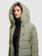 khujo-coat-heather-muted-green-kurzer-steppmantel-damen image 7