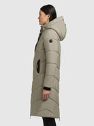 khujo-coat-aribay-light-witcher-green-damen-steppmantel-mit-strick image 5