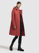 khujo-dipa-damen-coat-pale-red-packbar-mit-kapuze image 6