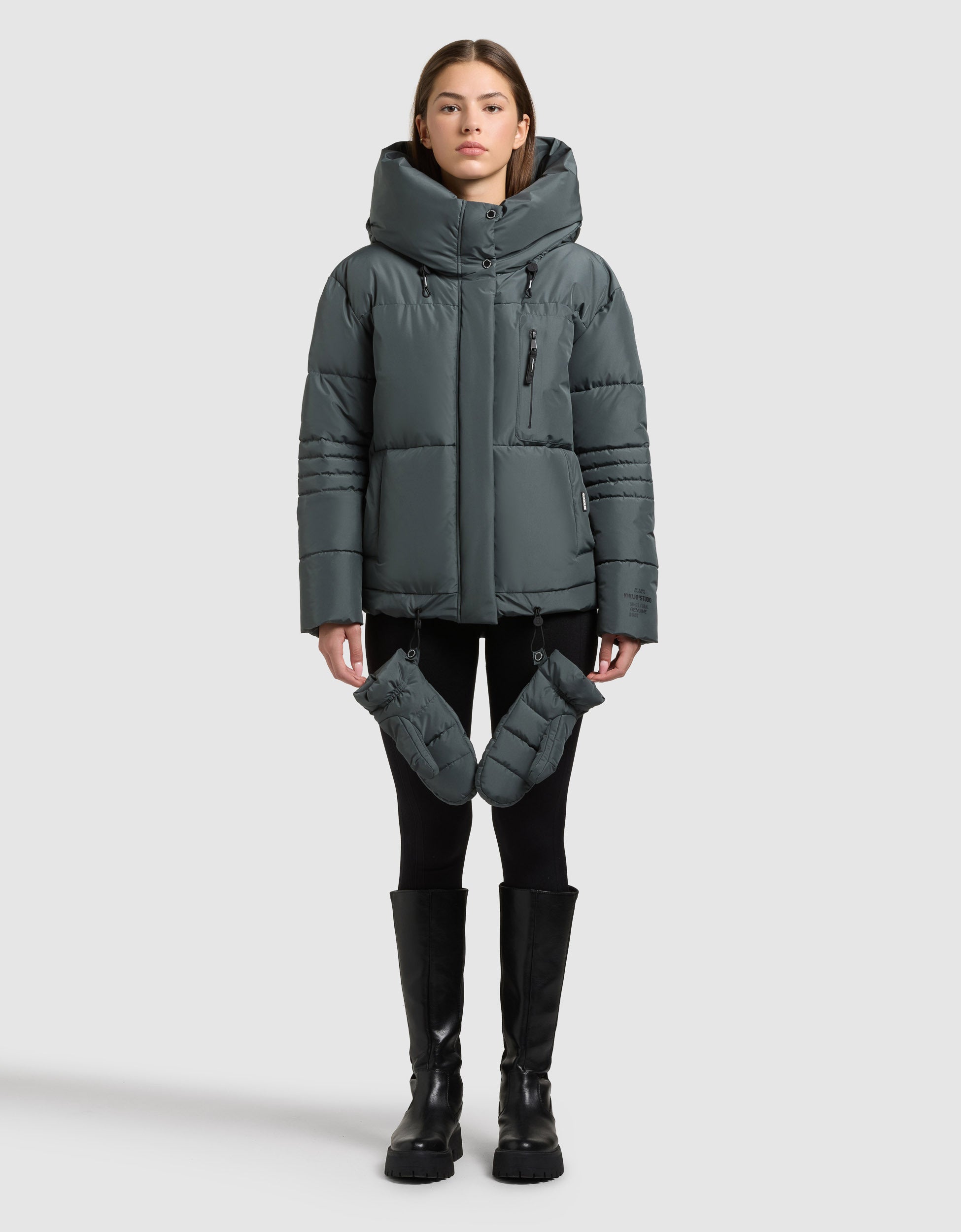 khujo-jacke-peeke2-with-gloves-foam-green-damen-winter-steppjacke image 1