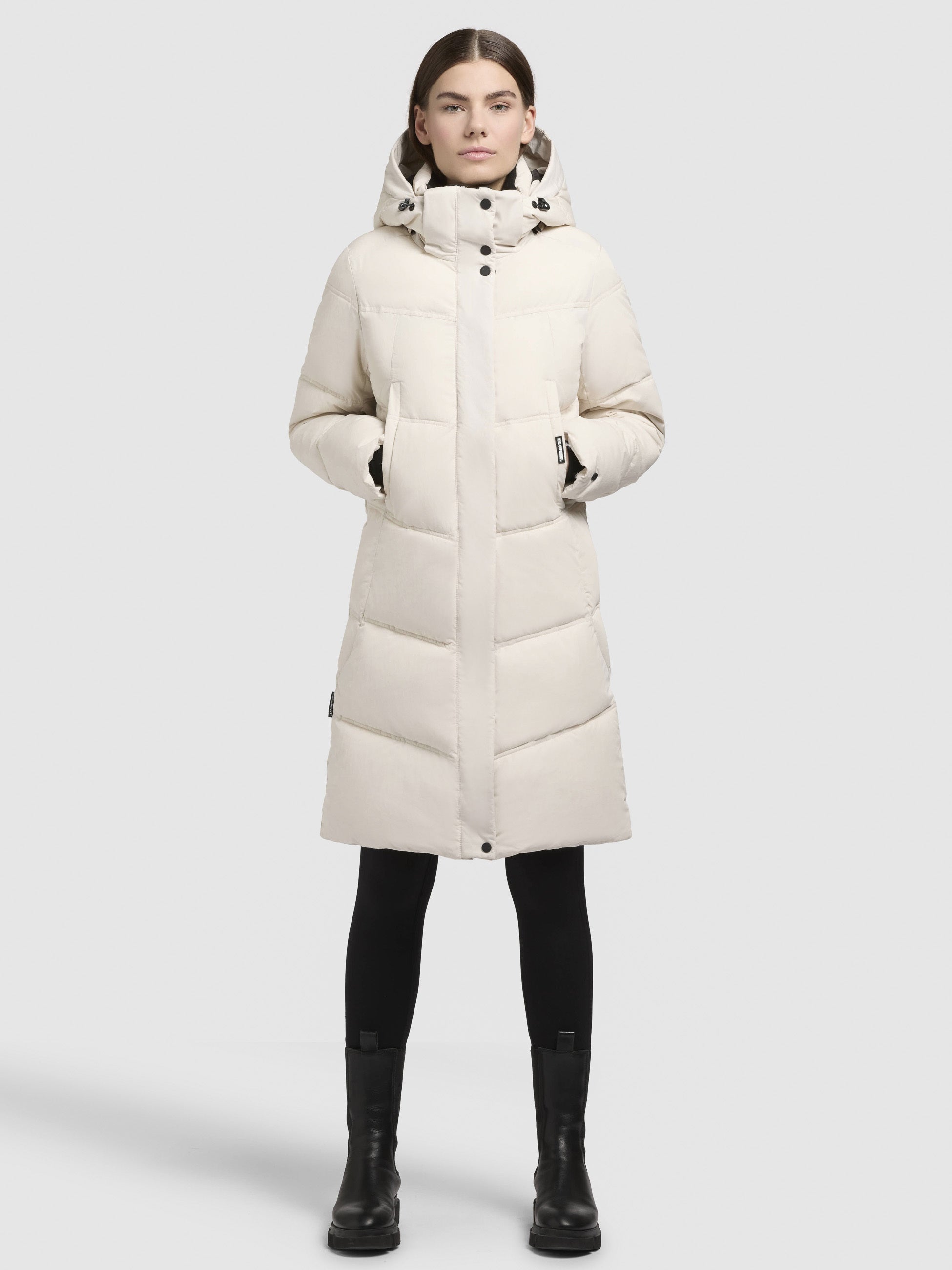 khujo-mantel-graya-cremewei-wattierter-stepp-kurzmantel-regular-fit image 2