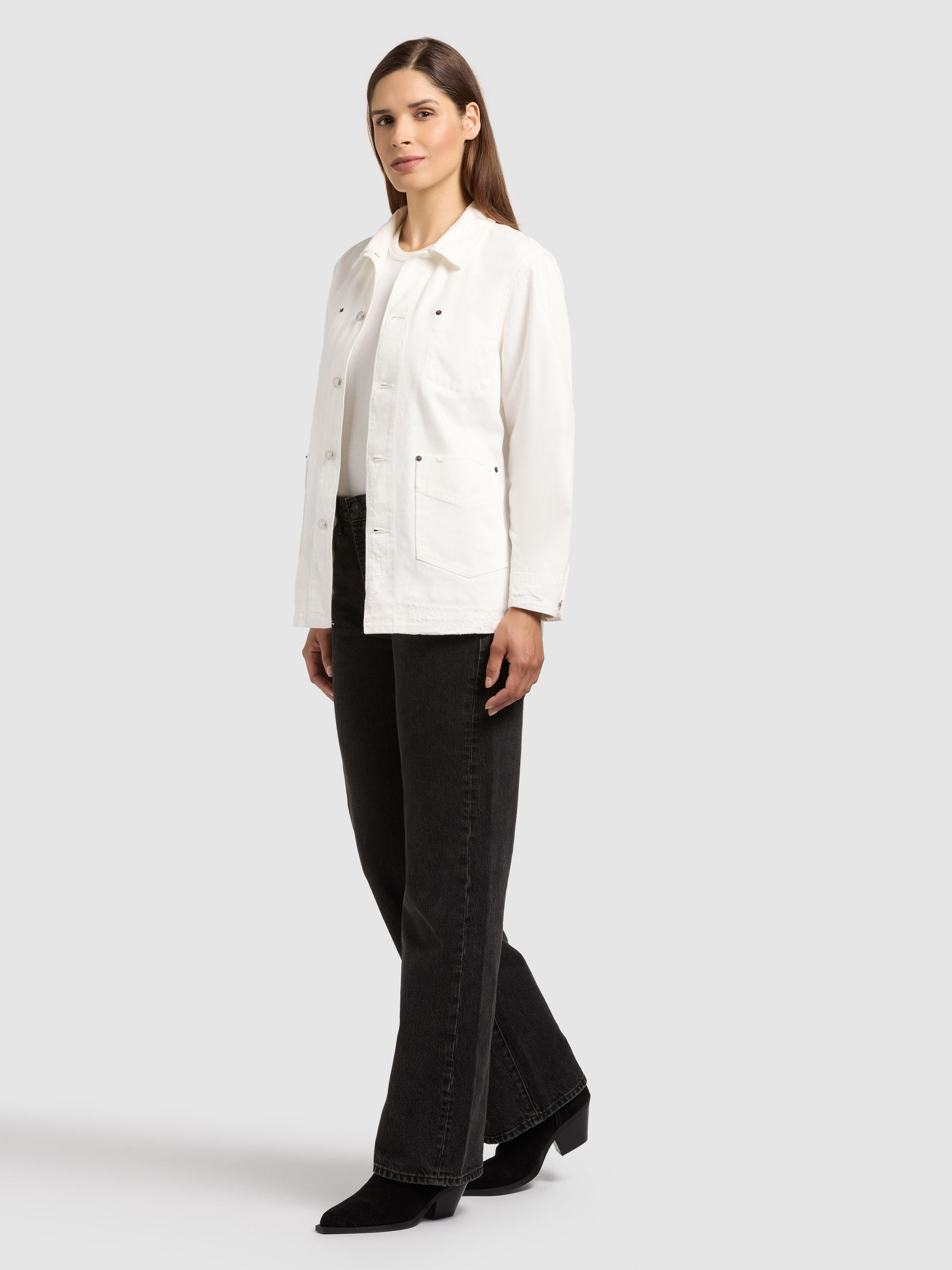khujo-miria-damen-jeansjacke-off-white-hemdjacke-destroyed-look image 2