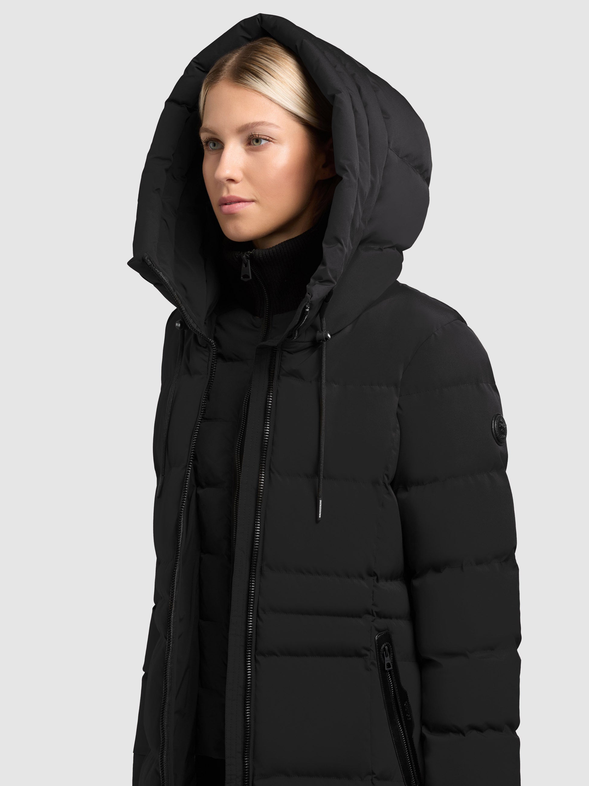 khujo-mantel-enakh-black-slim-fit-steppmantel-knielang-mit-kapuze-damen image 7
