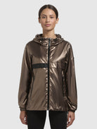 khujo-jacke-evelyn-braun-metallic-damen-kapuzenjacke image 4