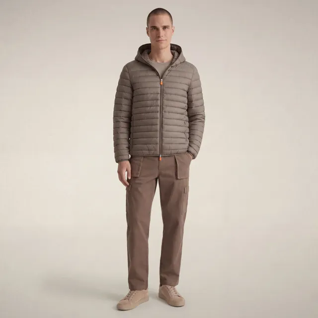 save-the-duck-donald-herren-daunenjacke-grau-elefant-mit-kapuze image 1
