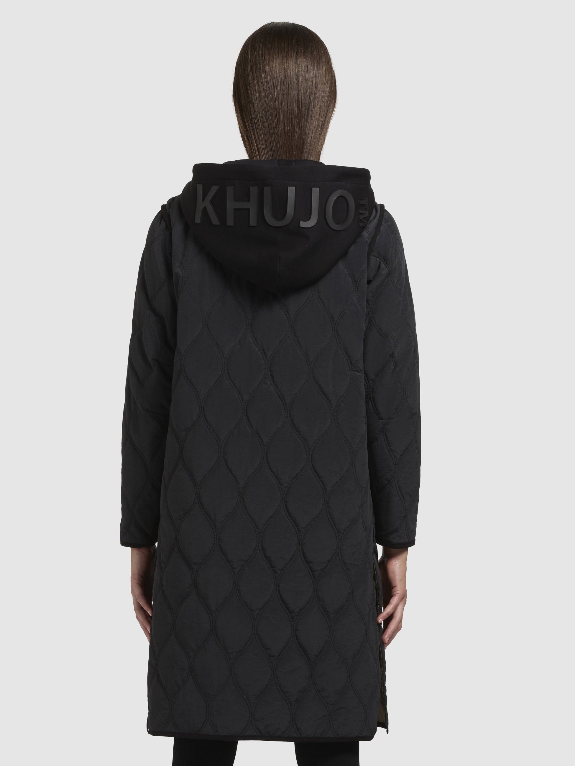 khujo-mantel-tarja-schwarz-kurzer-steppmantel-damen-mit-abnehmbarer-kapuze image 3