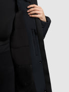 khujo-coat-trudie-port-blue-wadenlanger-damen-steppmantel image 8