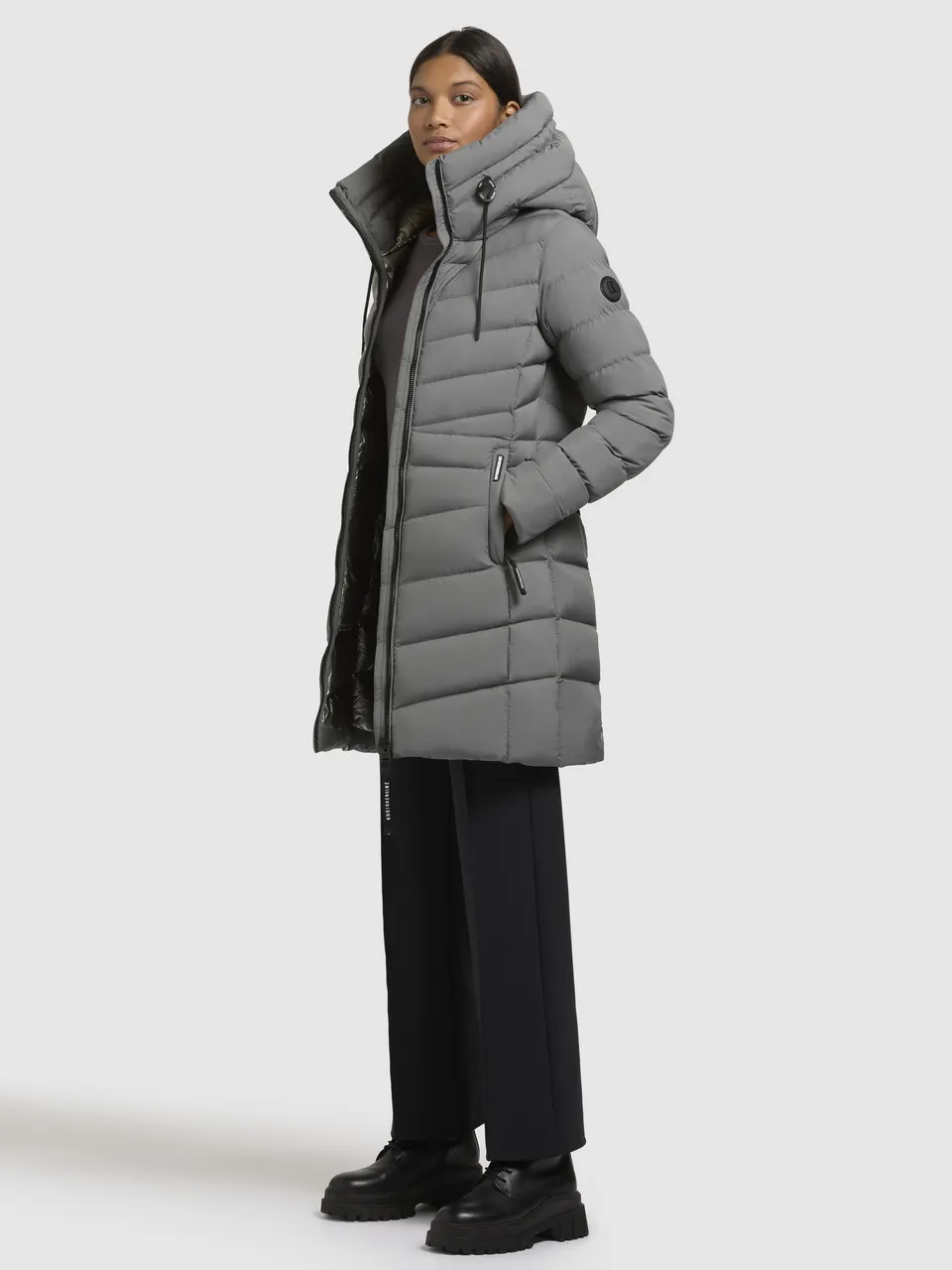 khujo-tuhani4-damen-jacke-grau-superleichte-steppjacke image 1