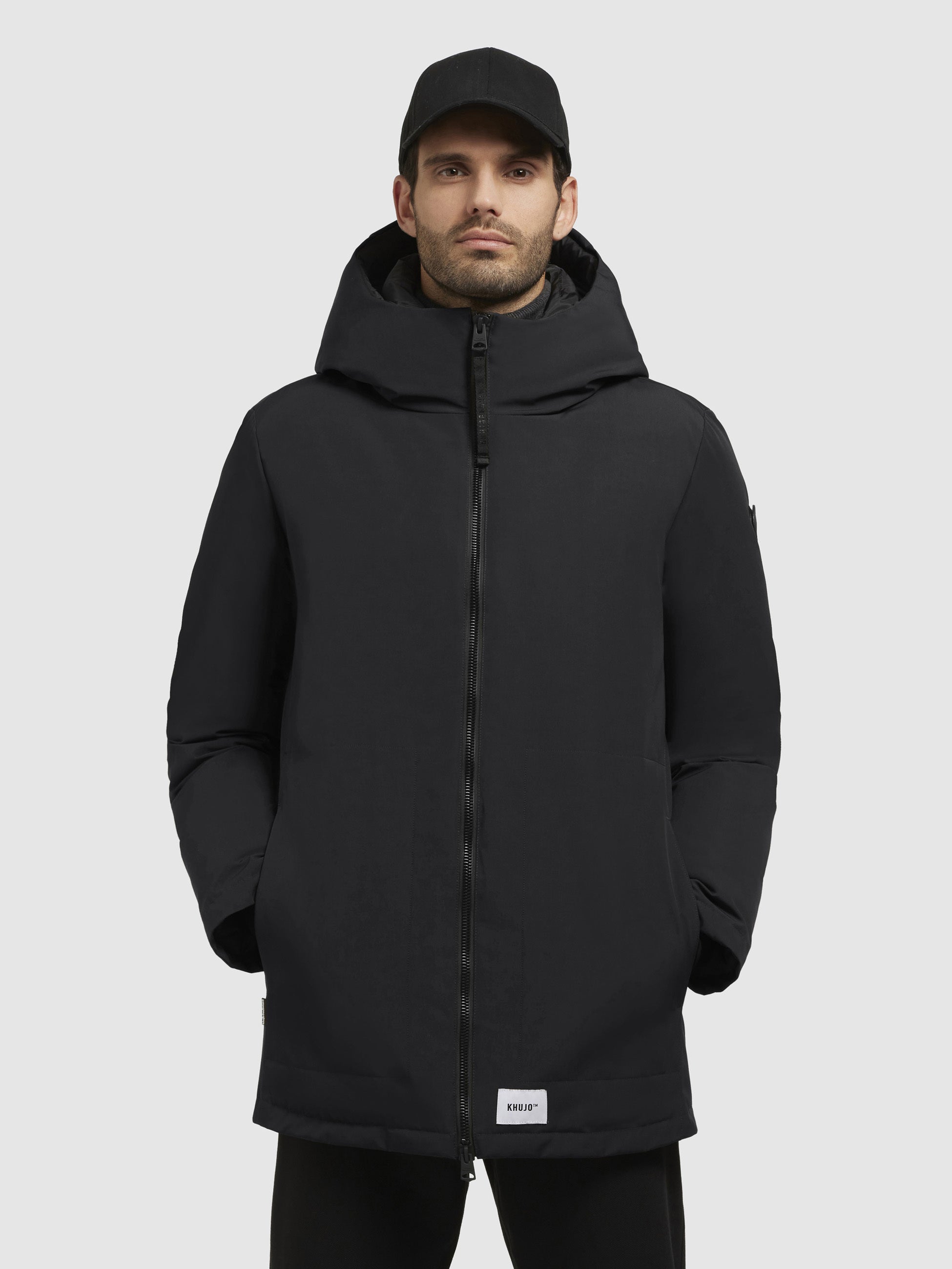 khujo-jacke-adan-schwarz-warm-wattierter-winterparka-mit-kapuze image 4