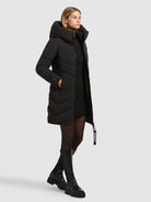khujo-coat-darka2-black-damen-steppmantel-regular-fit-mit-kapuze image 6