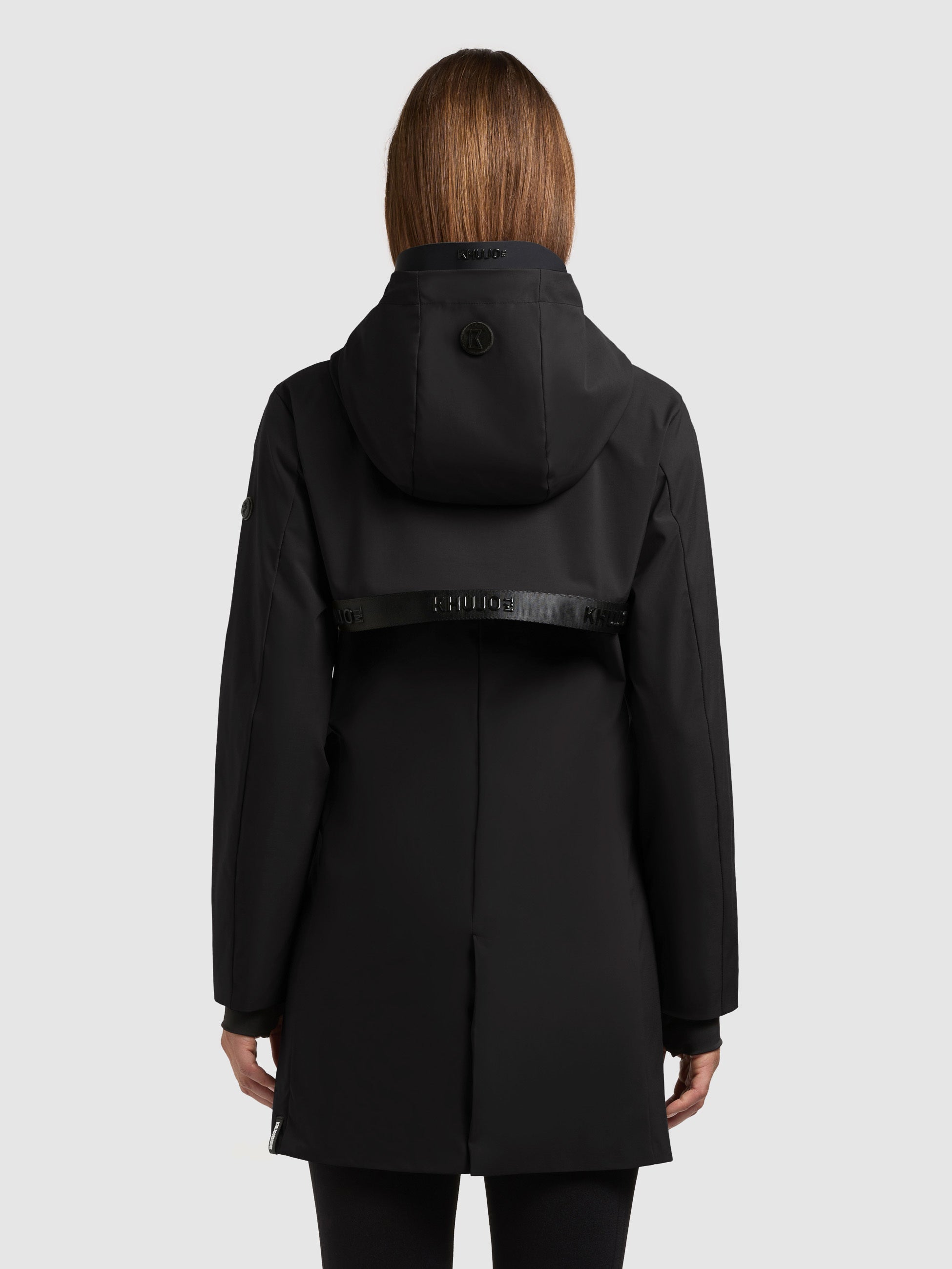 khujo-jacke-eiza-black-lange-damen-regenjacke-wasserabweisend-schwarz image 3