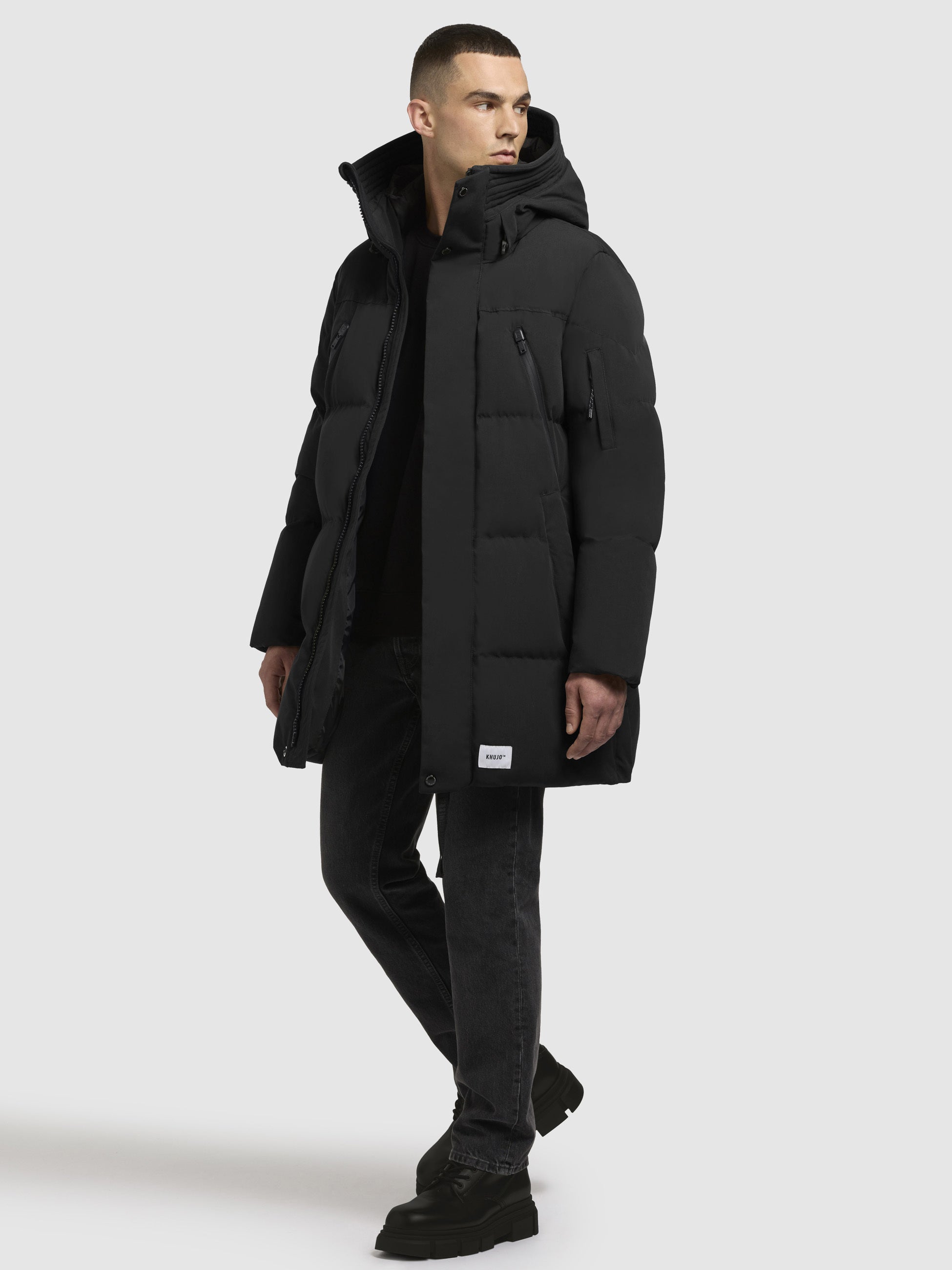khujo-doyle-jacke-schwarz-damen-steppparka-regular-fit image 2