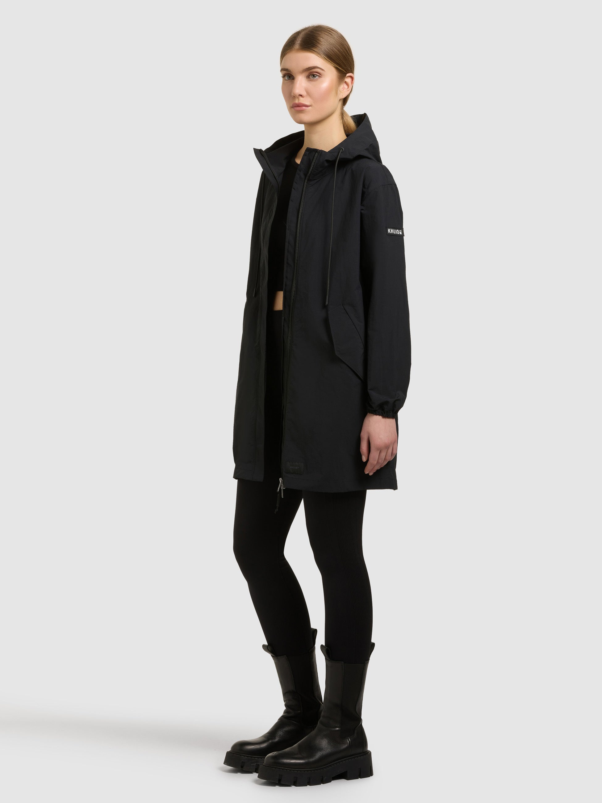 khujo-ameti-damen-jacke-mit-tasche-black image 2