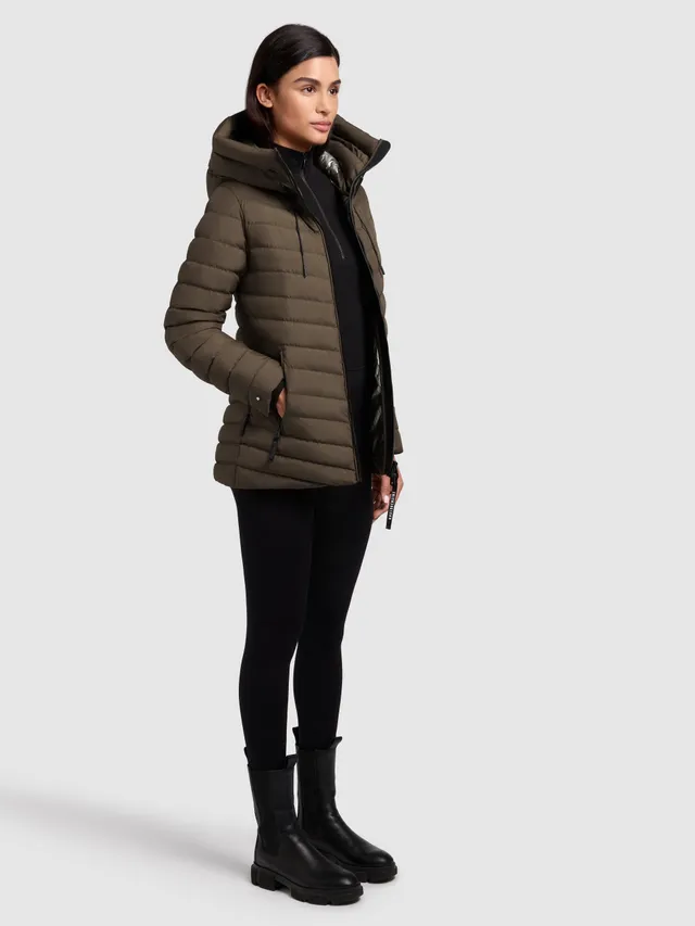 khujo-jacke-pace-dark-green-steppjacke-mit-kapuze image 1