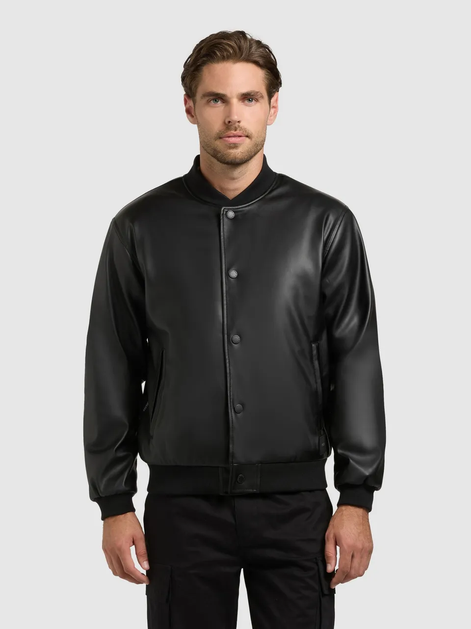 khujo-jacke-cale-black-herren-blousonjacke-aus-kunstleder image 1