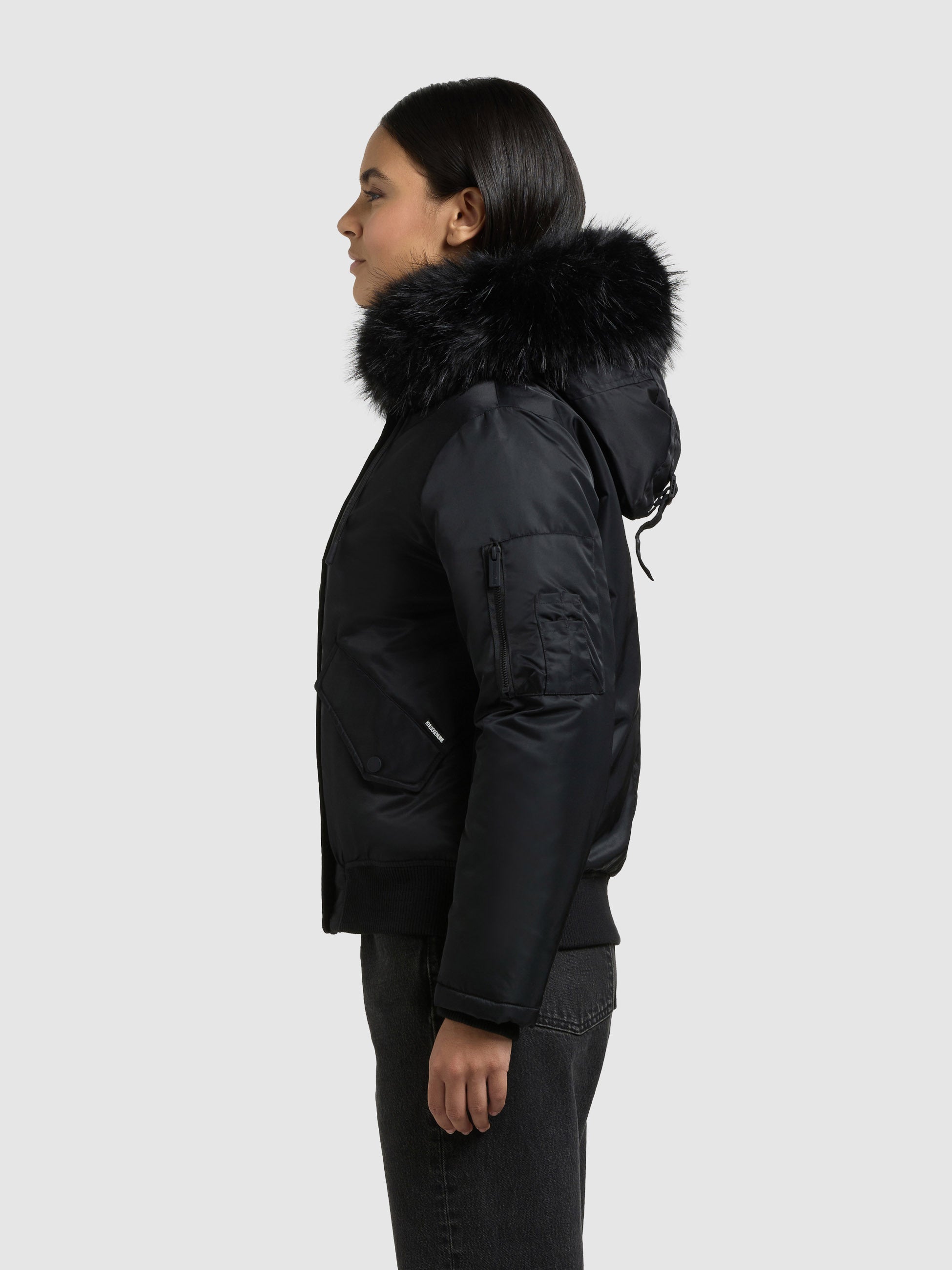 khujo-jacke-tyla-black-bomberjacke-damen-schwarz-mit-kapuze image 5
