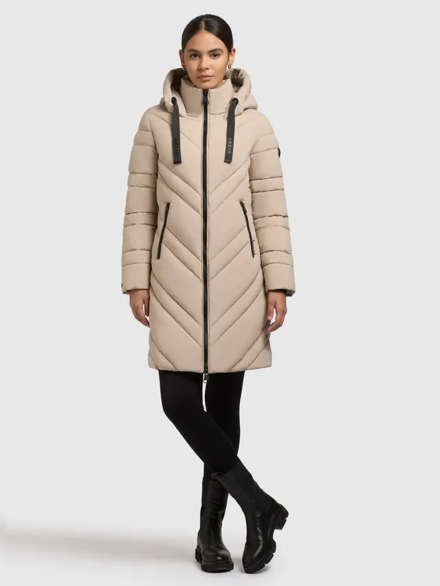 khujo-mantel-taby-macaroon-beige-damen-steppmantel image 1