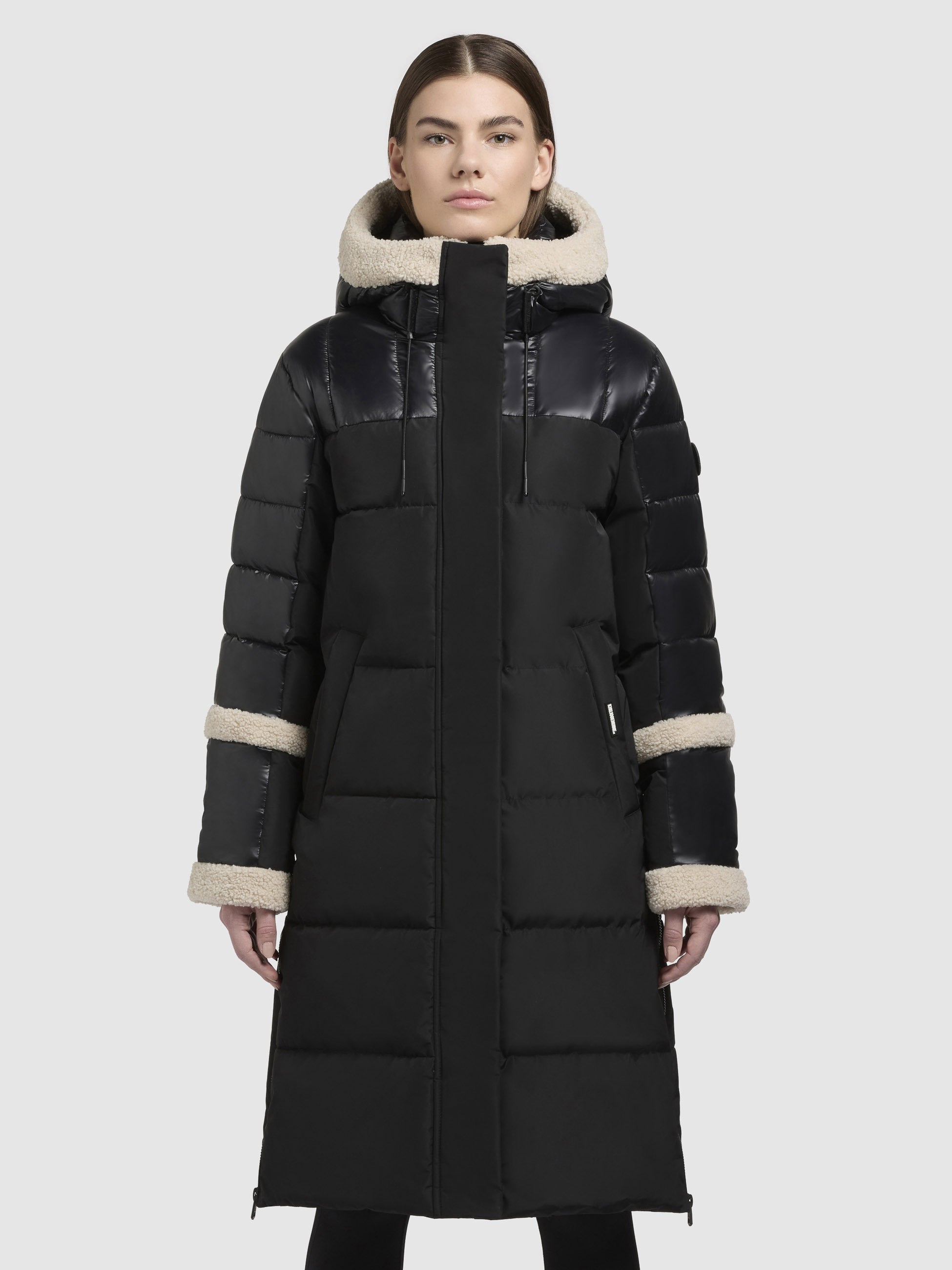 khujo-mantel-desna-schwarz-damen-steppmantel-teddyfleece image 4