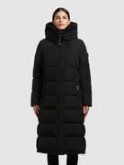 khujo-mantel-daras-black-knielanger-damen-steppmantel-mit-teddyfell image 4