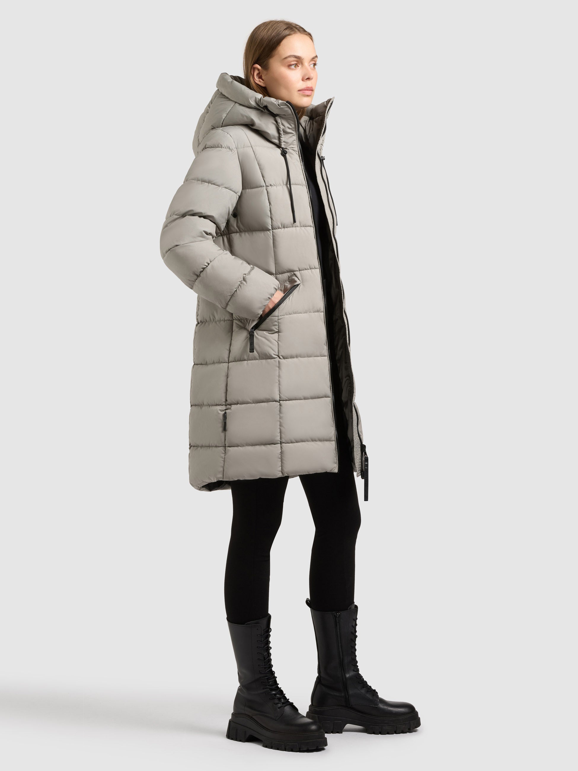 khujo-mantel-arlene-damen-steppmantel-slim-fit-witcher-green-mit-kapuze image 6
