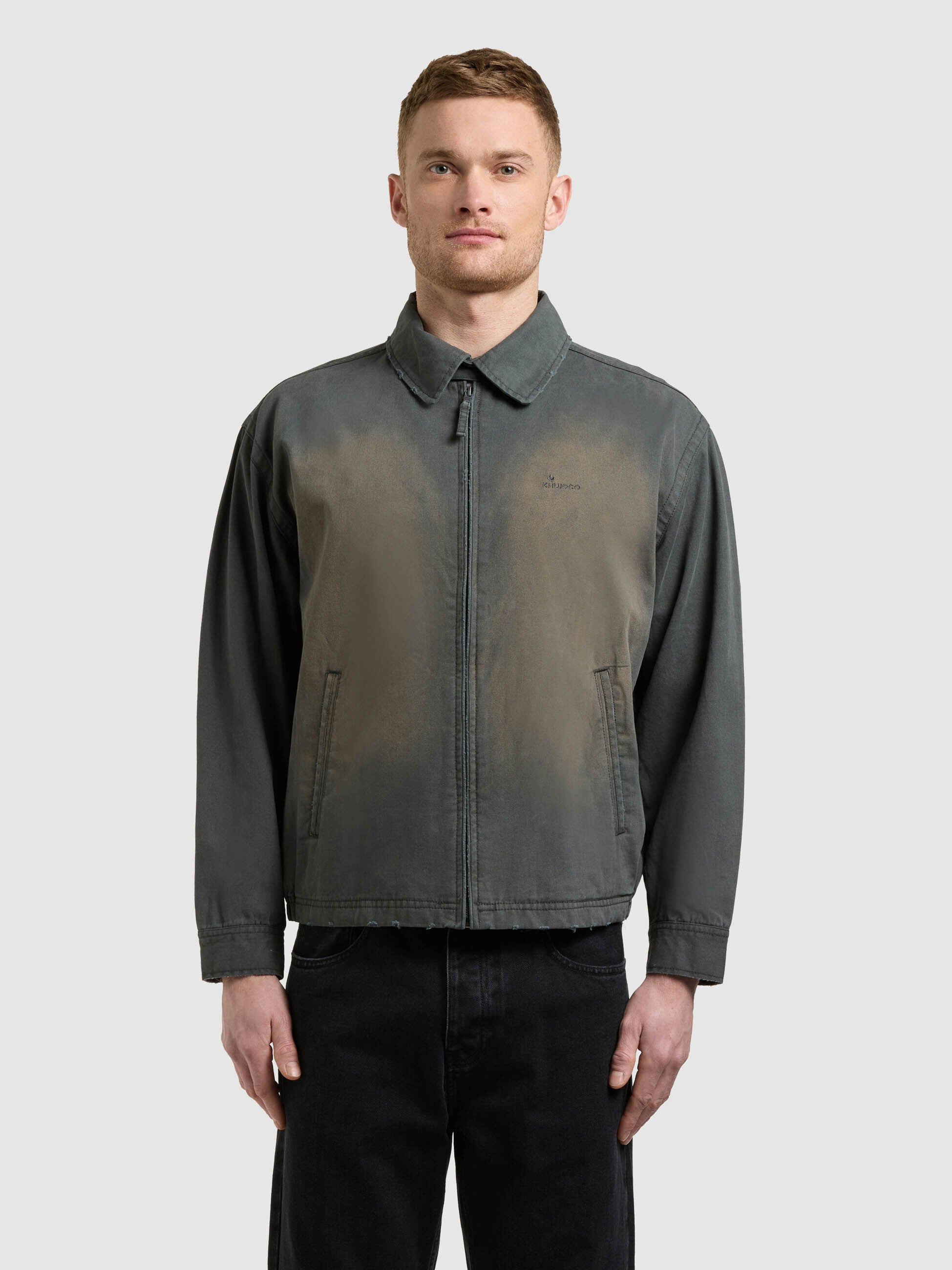 khujo-noam-blousonjacke-herren-used-look-dark-sea-green image 4
