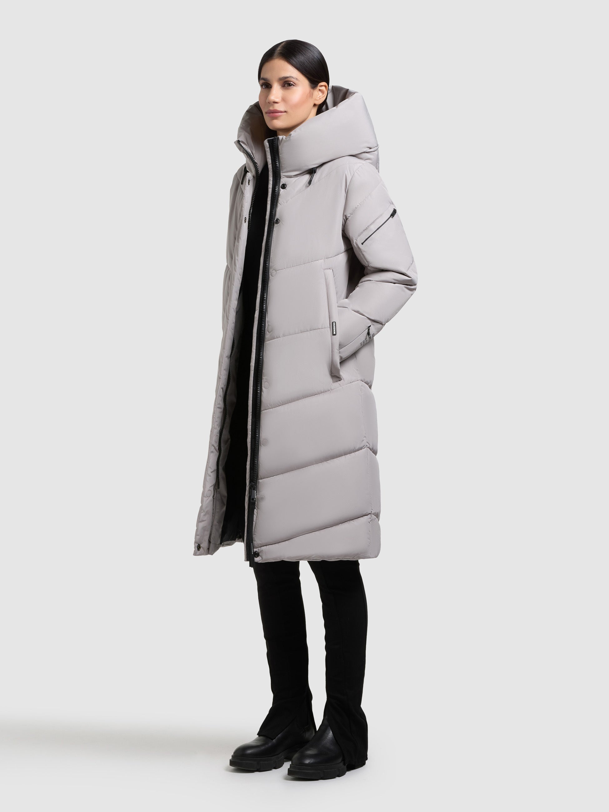 khujo-jange2-matt-damen-wintermantel-blizzard-grey image 2