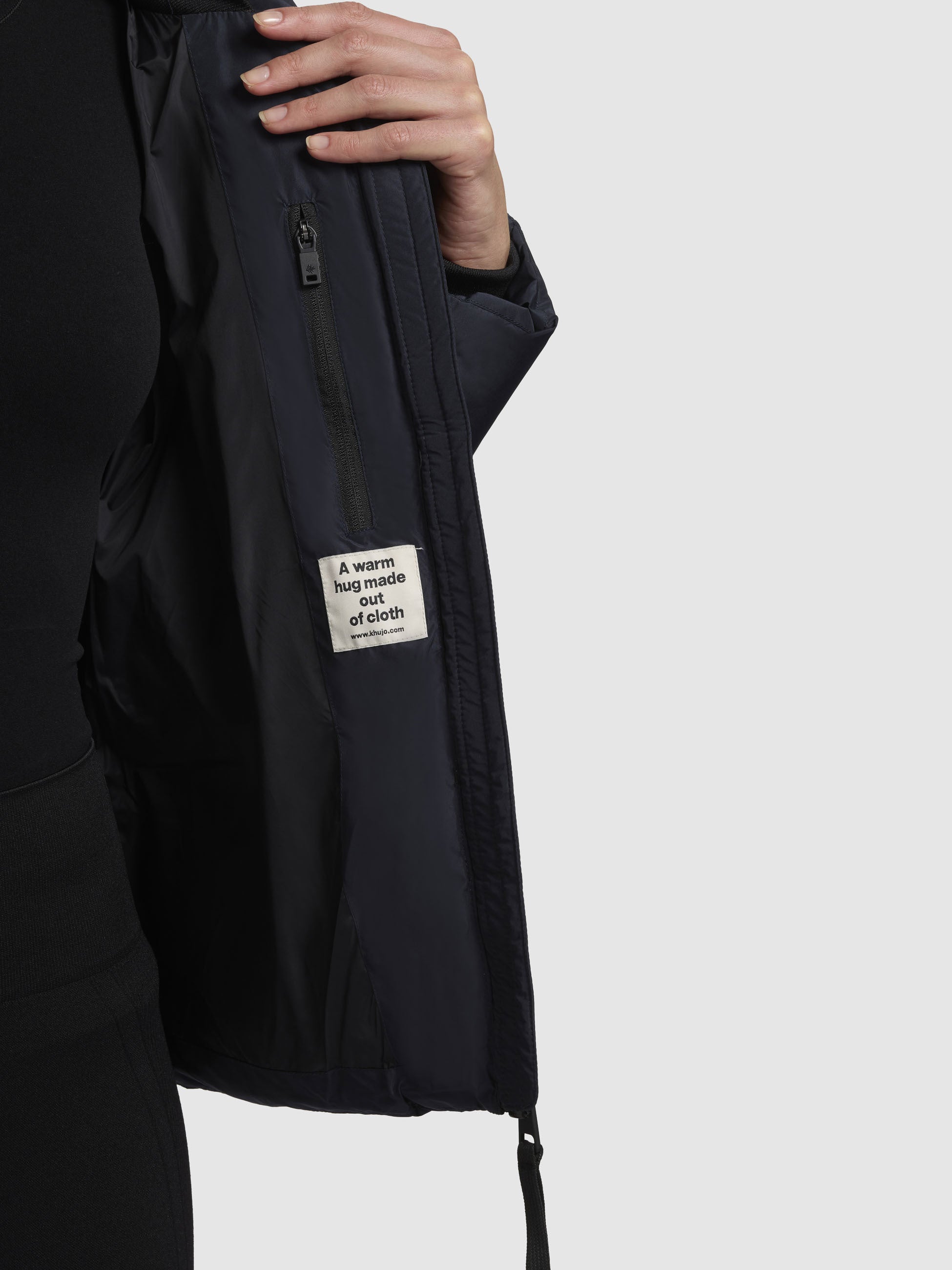 khujo-jacke-flaire-dunkelblau-gef-tterte-blousonjacke-h-ftlang-f-r-damen image 8