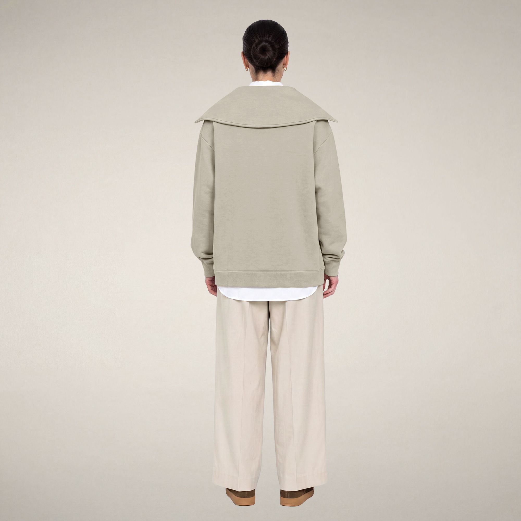 save-the-duck-hinata-damen-top-mit-half-zip-beige-rainy image 2